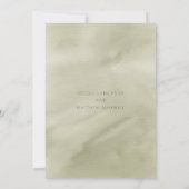 Modern Palm Leaves Olive Bohemian Wedding Kaart (Achterkant)