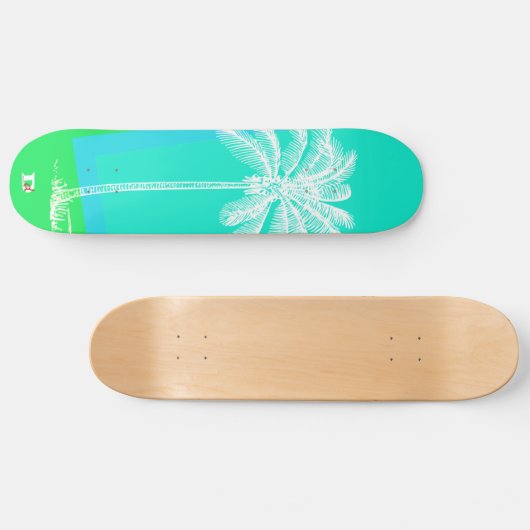 Modern Palm Silhouette d Brand Skateboard (Horizontaal)