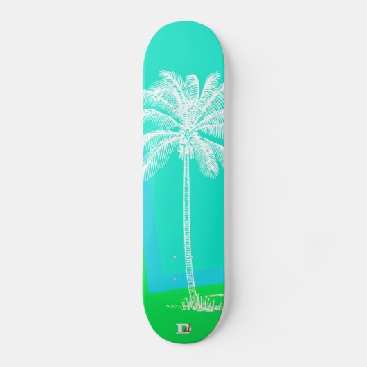 Modern Palm Silhouette d Brand Skateboard (Voorkant)