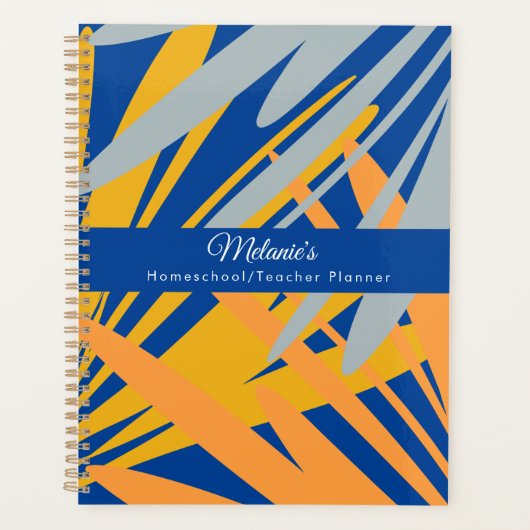 Modern Palm Teacher School Homeschool Planner (Voorkant)