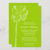 Modern Palm Tree Lime Green Vrijgezellenfeest Kaart (Voorkant / Achterkant)