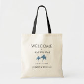 Modern Palm Trees Destination Wedding Welcome Tote Bag (Voorkant)