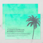 Modern Palm Trees Wedding Invitations Kaart (Voorkant / Achterkant)