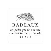 Modern Palm Verlof & Familie Adres Terug Adres Rubberstempel (Afrduk)