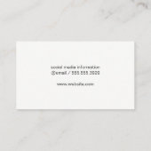 Modern palmblad patroon visitekaartje (Achterkant)