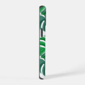 Modern palmbomenblad patroon monogram iPhone 15 case (Rechterkant)
