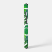 Modern palmbomenblad patroon monogram iPhone 15 case (Linkerkant)