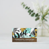 Modern palmboompatroon | Houtkorrels Visitekaartje (Staand voorkant)