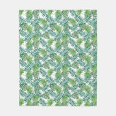 Modern palmenbladerenpatroon fleece deken (Voorkant)