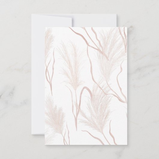 Modern Pampas Gras Vrijgezellenfeest Budget Innodi Kaart (Achterkant)