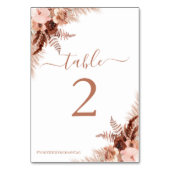 Modern Pampas Grass Bohemian Terracotta Wedding Kaart (Voorkant)