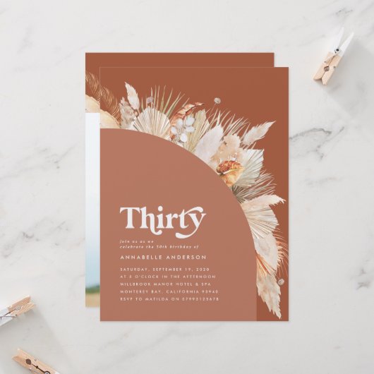 Modern pampas grass terracotta 30 foto's (Voorkant / Achterkant in situ)