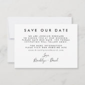 Modern Pampas Grass Wedding Save the Date Card Kaart (Achterkant)