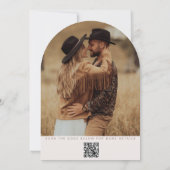 Modern Pampas Grass Wedding Save the Date Card Kaart (Achterkant)