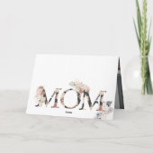 Modern Pampas MOM bloemen Moederdag Kaart (Achterkant)