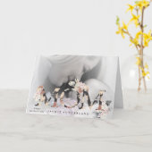 Modern Pampas MOM bloemen Moederdag Kaart (Gele Bloem)