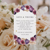 Modern Pampas & Paarse Figs Beauty Lijst Cadeaulabel