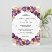 Modern Pampas & Paarse Figs Beauty Lijst Kaart (Staand voorkant)