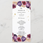 Modern Pampas & Paarse Figs Beauty Lijst Menu (Voorkant)