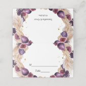 Modern Pampas & Paarse Figs Beauty Lijst Plaatskaartje (Buitenkant ongevouwen)
