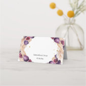 Modern Pampas & Paarse Figs Beauty Lijst Plaatskaartje (Achterkant)