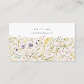 Modern Pampas Spring Wildbloemen Floral Corporate Visitekaartje (Achterkant)