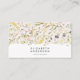 Modern Pampas Spring Wildbloemen Floral Corporate Visitekaartje