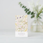 Modern Pampas Spring Wildbloemen Floral Cream Corp Visitekaartje (Staand voorkant)