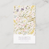 Modern Pampas Spring Wildbloemen Floral Cream Corp Visitekaartje (Voorkant)