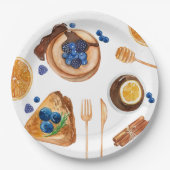 Modern Pancakes Kitchen Beauty Breakfast Papieren Bordje (Voorkant)