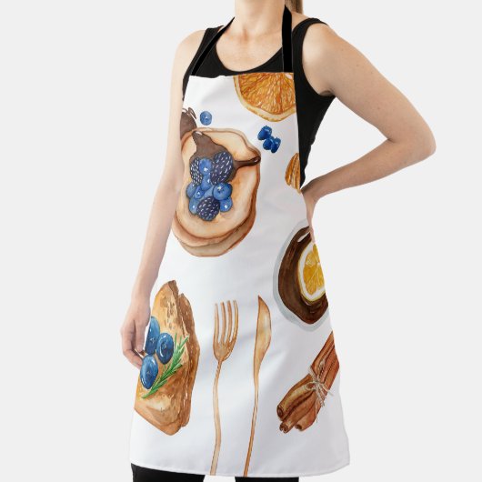 Modern Pancakes Kitchen Beauty Breakfast Schort (Insitu)