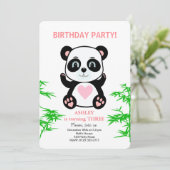 Modern Panda Beer Kinderen Kaart (Staand voorkant)