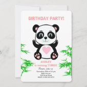 Modern Panda Beer Kinderen Kaart (Voorkant)