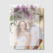 Modern Pansy Bewaar de datum Vellum Uitnodigingen (Offset (Koppel))