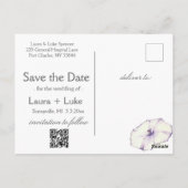 Modern Pansy Bewaar de datumfoto Briefkaart (Achterkant)