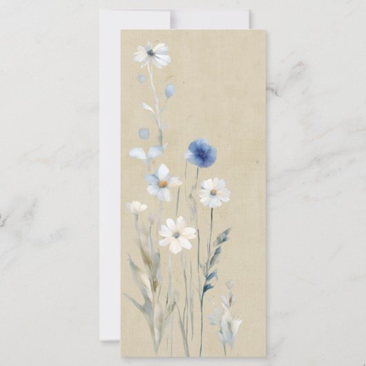 Modern Pansy Wedding Programma (Achterkant)