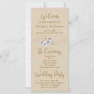 Modern Pansy Wedding Programma