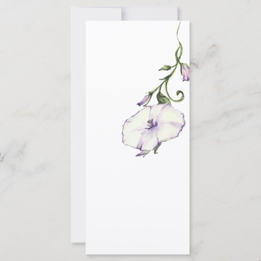 Modern Pansy Wedding Programma (Achterkant)