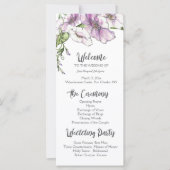 Modern Pansy Wedding Programma (Voorkant)