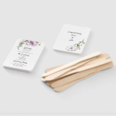 Modern Pansy Wedding Programma Handwaaier (Niet-gemonteerd)