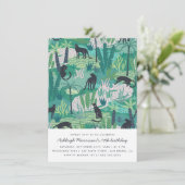 Modern Panther Oerwoud Birthday Party Kaart (Staand voorkant)