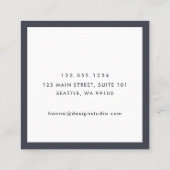 Modern Pantone Colour Navy Blazer Visitekaartje (Achterkant)