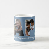 Modern PAPA 4 Foto Happy Vaderdag Blue Koffiemok (Center)