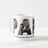 Modern PAPA 4 Fotocollage Happy Vaderdag Koffiemok (Voorkant links)