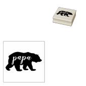 Modern Papa Beer Script Beer Silhouet Rubberstempel (Gestempeld)