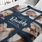 Modern papa Photo Collage Fleece Deken