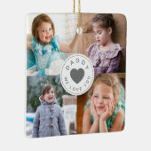 Modern papa Photo Collage Keramisch Ornament (Rechts)