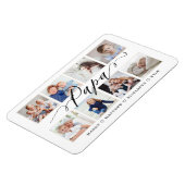 Modern Papa Script | Foto-collage voor kleinkinder Magneet (Linkerzijde)