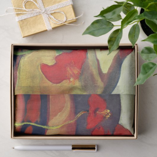 Modern papaver tissuepapier (Geschenk)