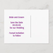 Modern Papel picado paarse bruiloft Save the Date Aankondigingskaart (Achterkant)